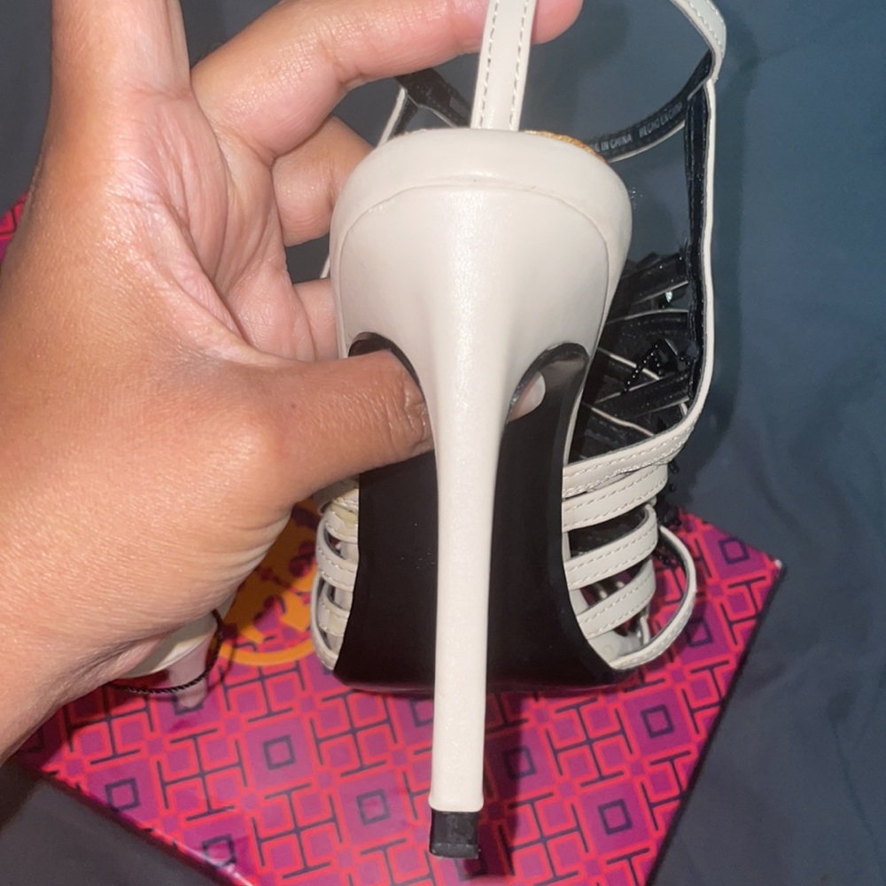 Zara Pink Black Bead and Crystal Strappy High Heel Sandals - Picture 15 of 17